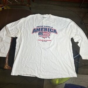 Vintage 2001 USA Land of the Free 9/11 long Sleeve T Shirt Mens XL